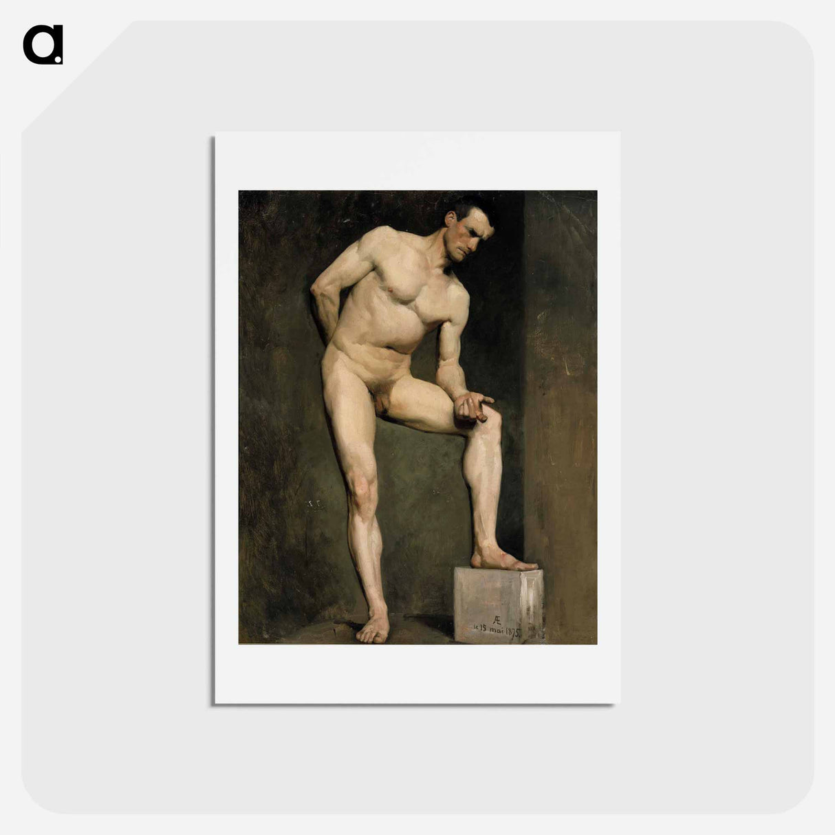 Miesmalli, akatemiaharjoitelma - アルバート エーデルフェルト Postcard.