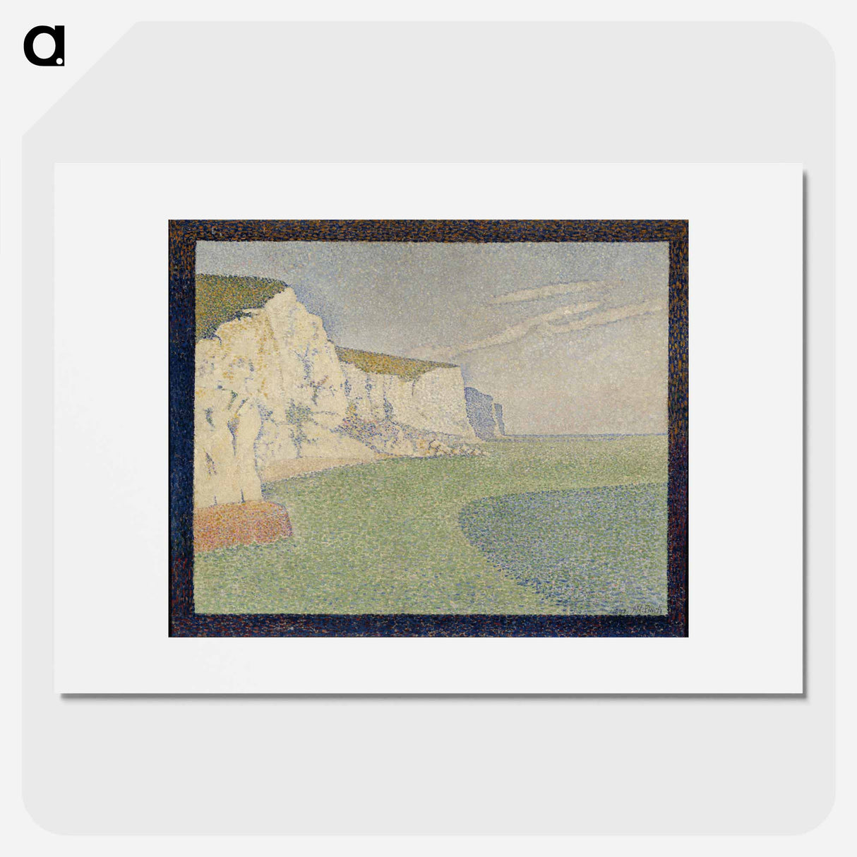 The cliffs of dover; the cliffs at south foreland - アルフレッド ウィリアム フィンチ Poster.