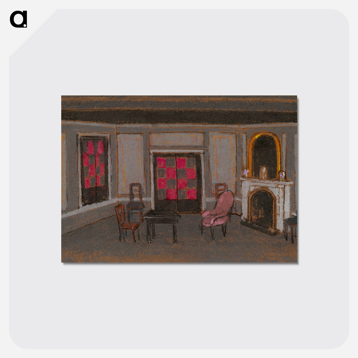 Alice's Living Room: False Proscenium - 不思議の国のアリス Postcard.