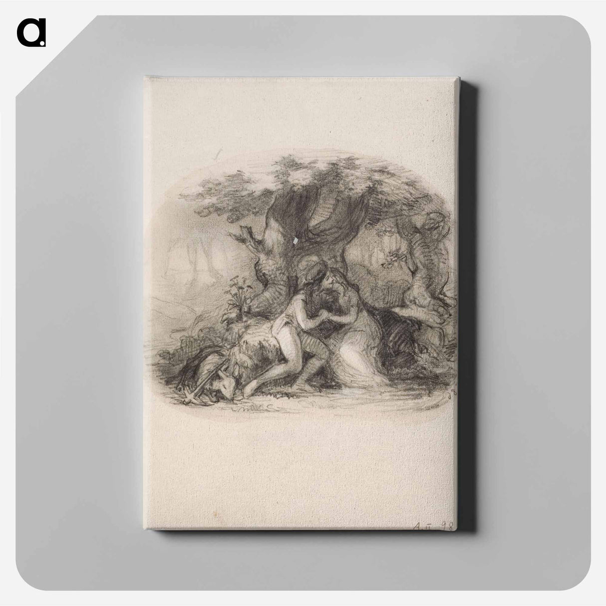 Rakastavaiset muhkuraisen tammen alla - アンダース エクマン Canvas.