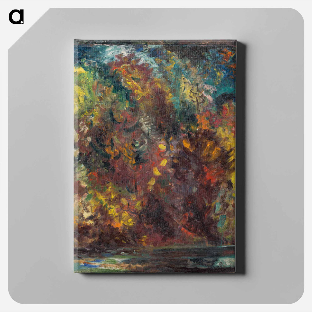 アートパネル-Autumn on a river bank - アーノルド ピーター ワイズ クビンチャン Canvas.