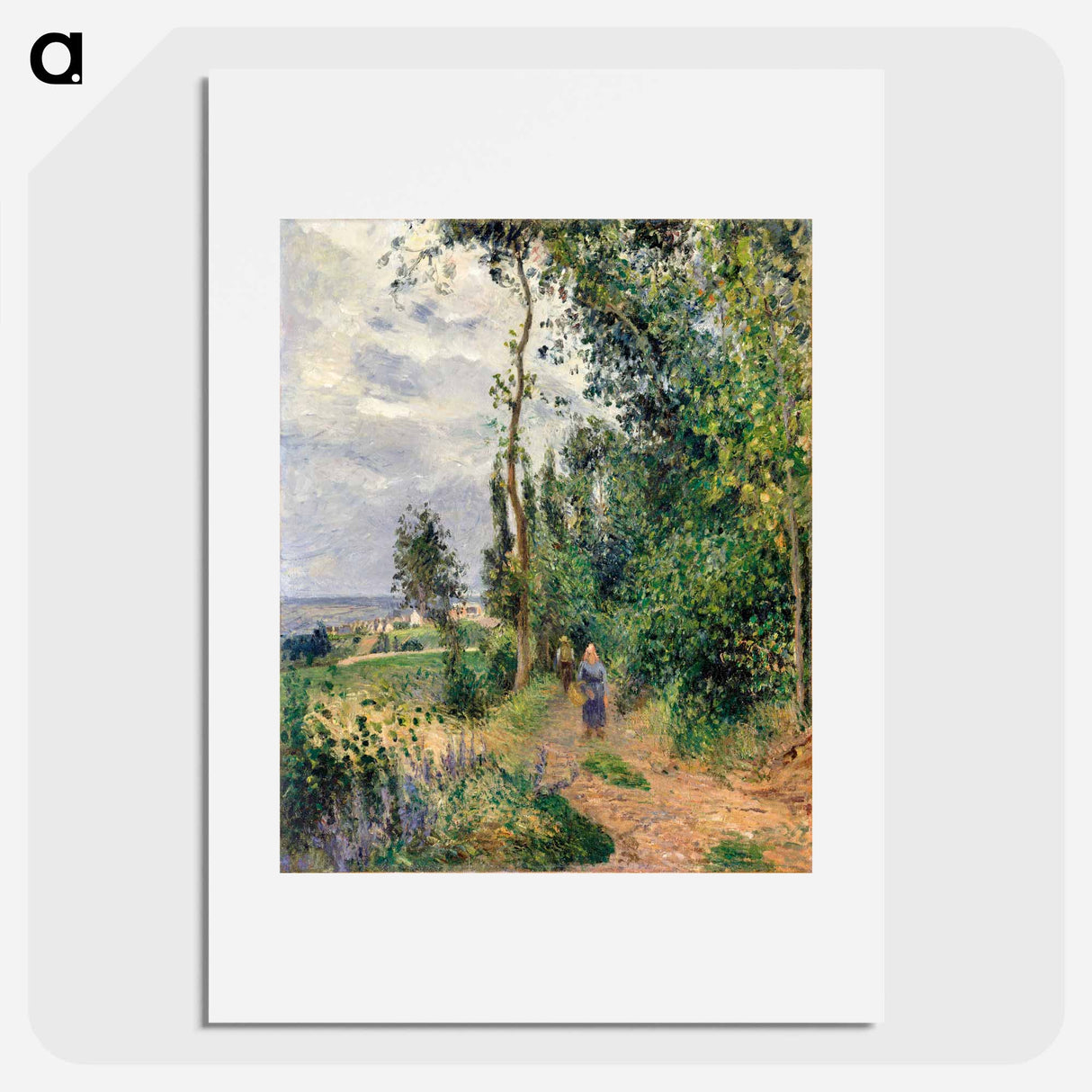 Côte des Grouettes, near Pontoise - カミーユ ピサロ Poster.