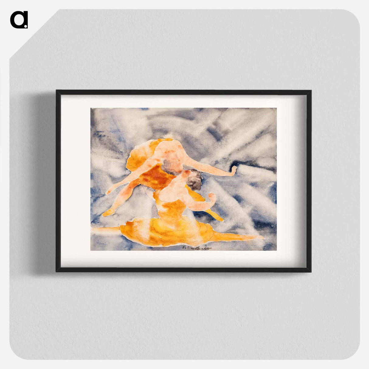 Two Women Acrobats - チャールズ デムス Poster.