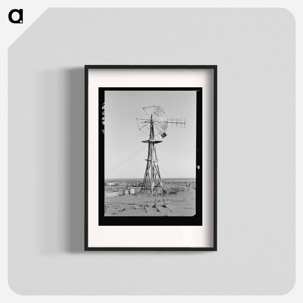 This farm was abandoned in 1937. Near Dalhart, Texas, Coldwater District - Dorothea Lange Poster.
