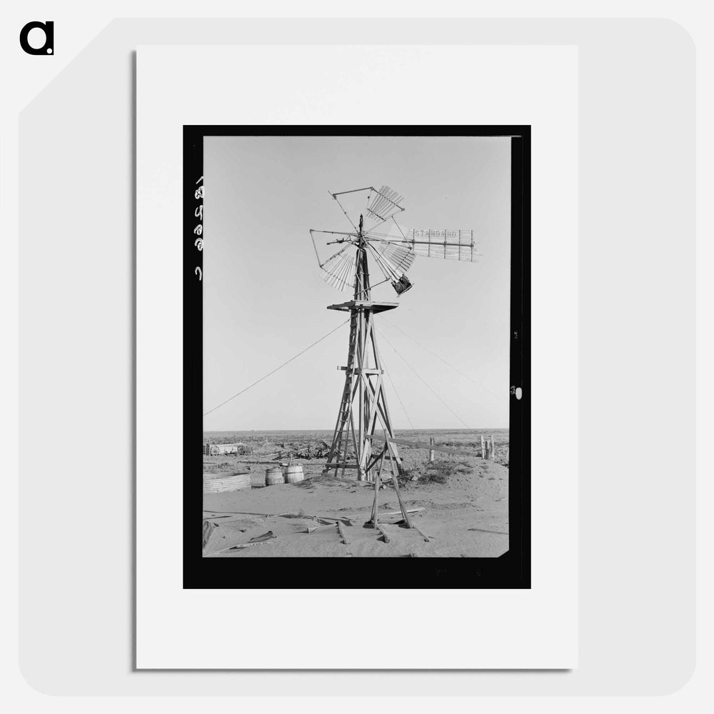 This farm was abandoned in 1937. Near Dalhart, Texas, Coldwater District - Dorothea Lange Poster.