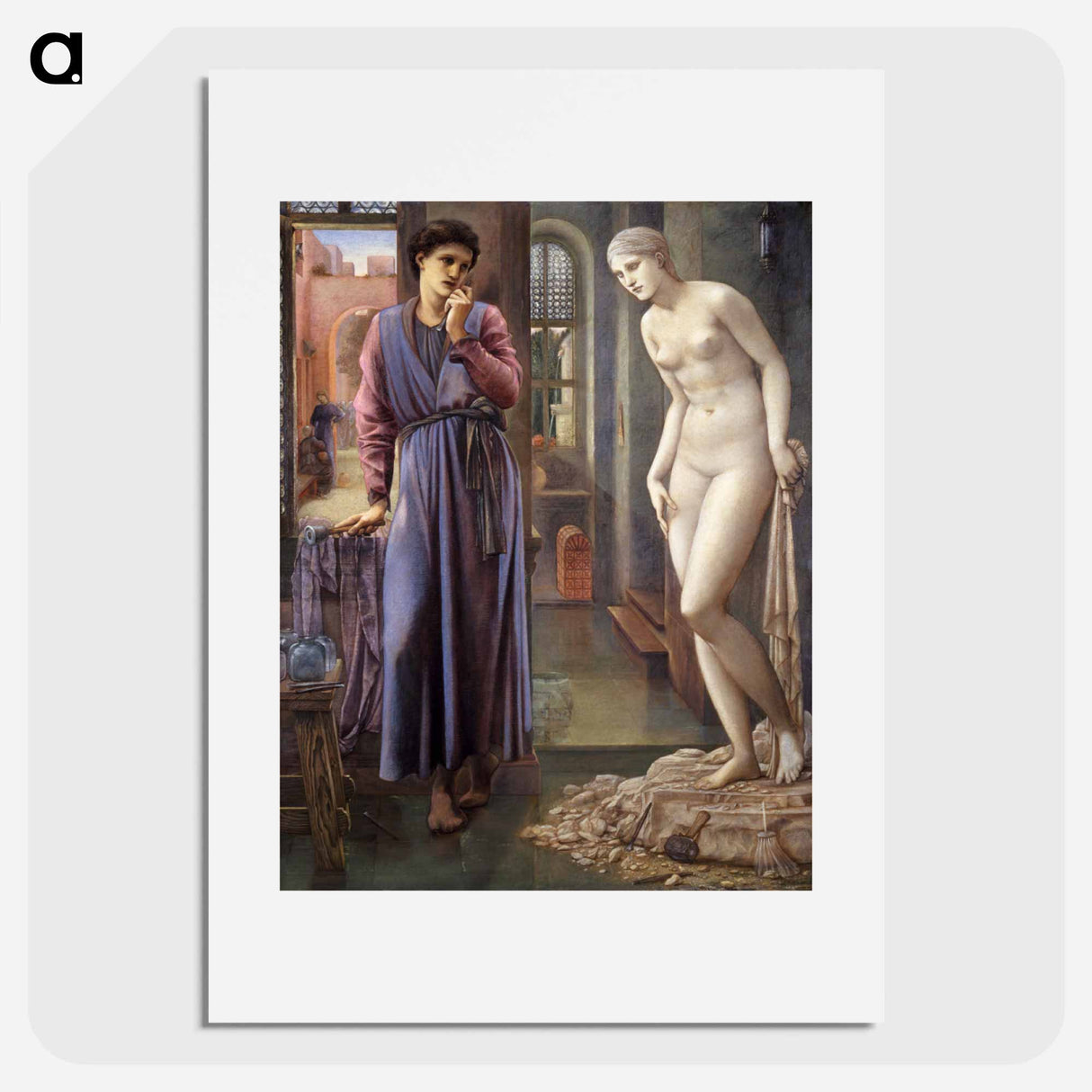Pygmalion and the Image - The Hand Refrains - エドワード バーン ジョーンズ Poster.
