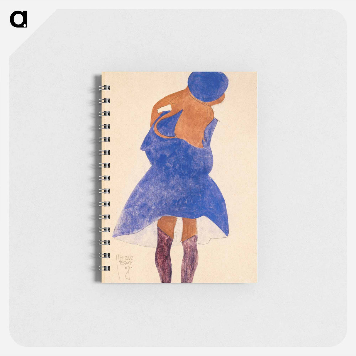 Standing Girl, Back View - エゴン シーレ Memo.