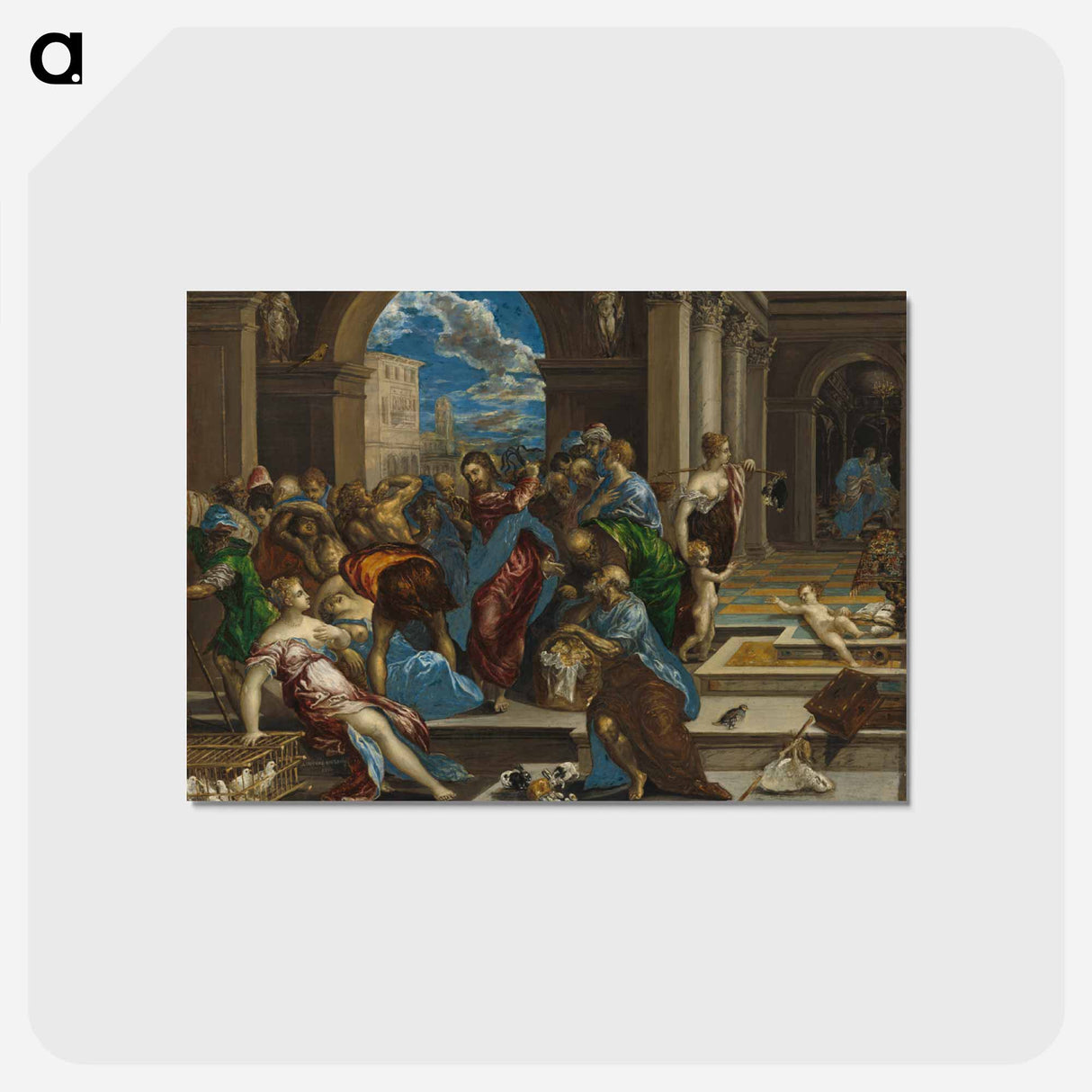 Christ Cleansing the Temple - エル グレコ Postcard.