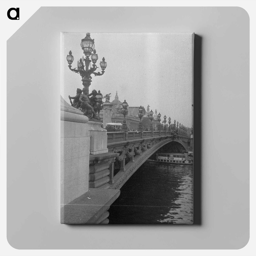 Bridge over Paris river waters - エリック リー ジョンソン Canvas.