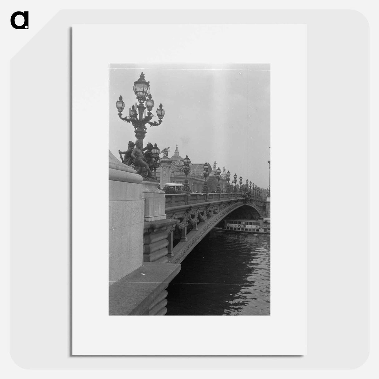 Bridge over Paris river waters - エリック リー ジョンソン Poster.