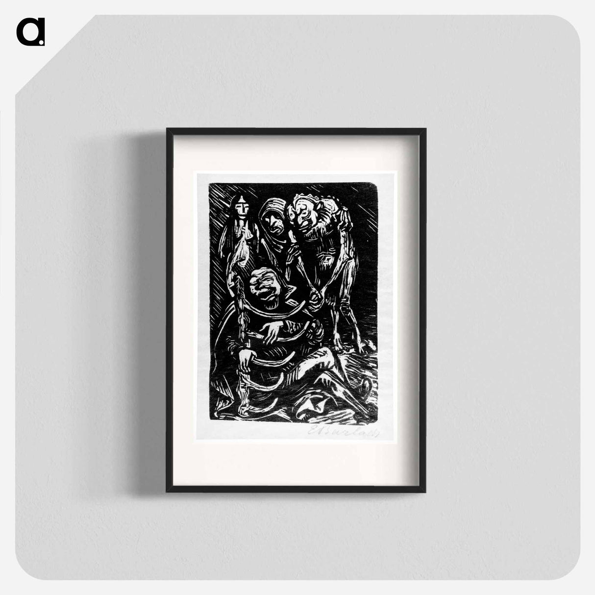 The harpist - エルンスト ハインリヒ バルラッハ Poster.