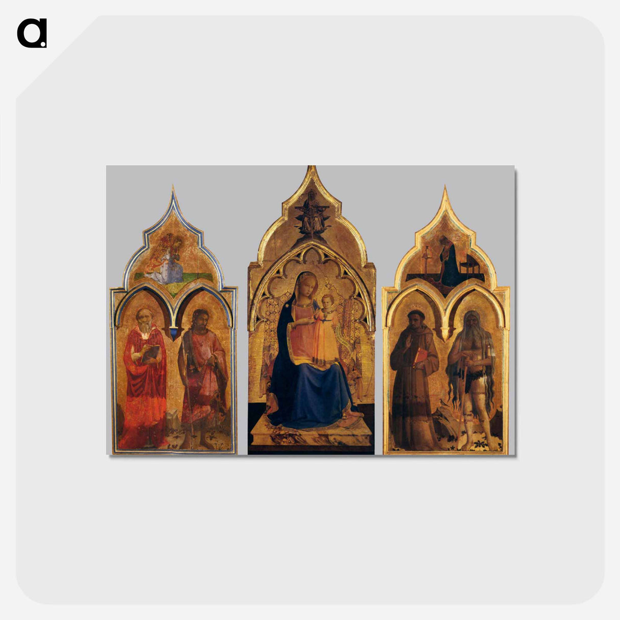 アートポストカード-Compagnia di San Francesco Altarpiece - フラ アンジェリコ Postcard.