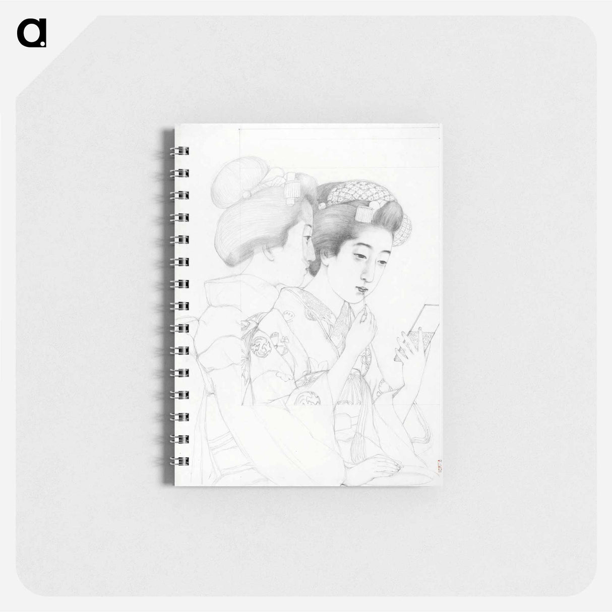 アートメモ帳-Woman Holding a Lip Brush
- 橋口 五葉 Memo.