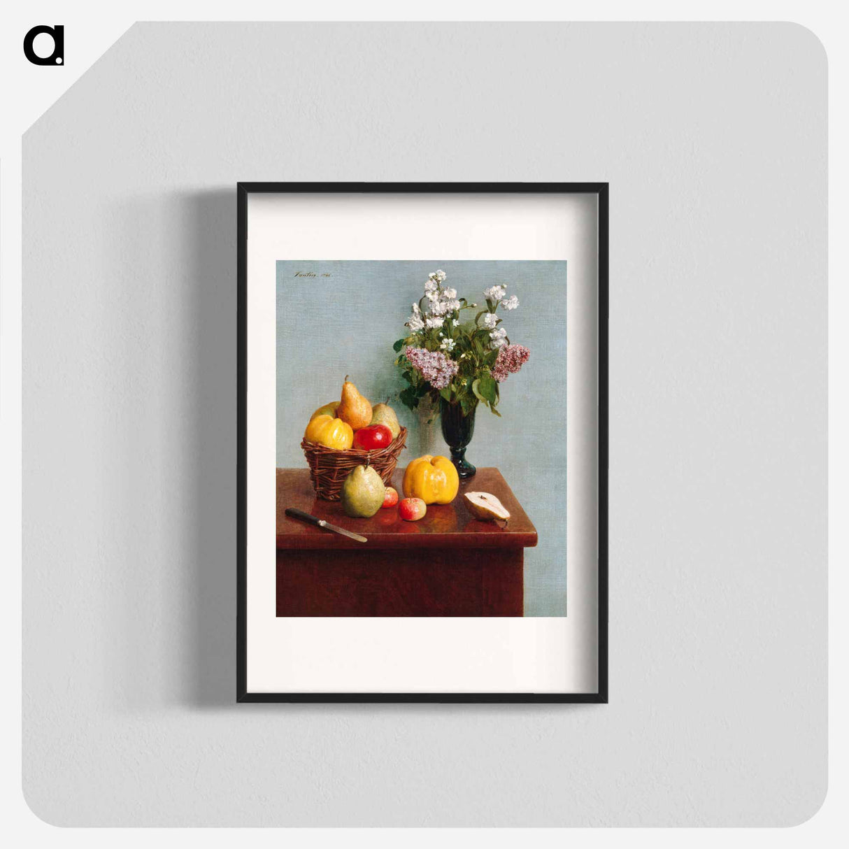 Still Life with Flowers and Fruit - アンリ ファンタン ラトゥール Poster.