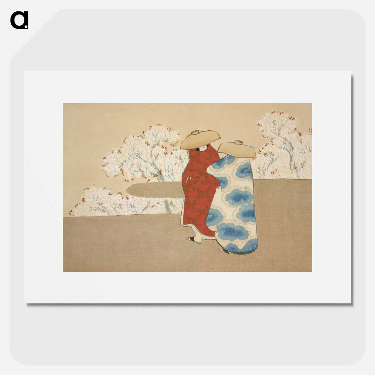 Hanami season from Momoyogusa–Flowers of a Hundred Generations by Kamisaka Sekka - 神坂 雪佳 Poster.