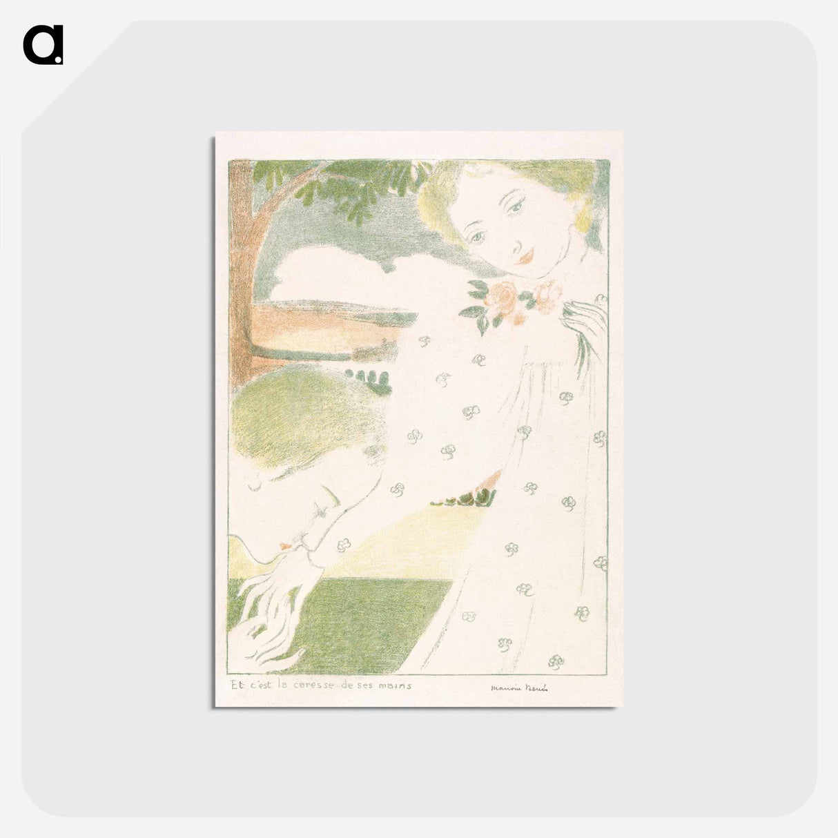 アートポストカード-And It is the Caress of Their Hands - モーリス ドニ Postcard.