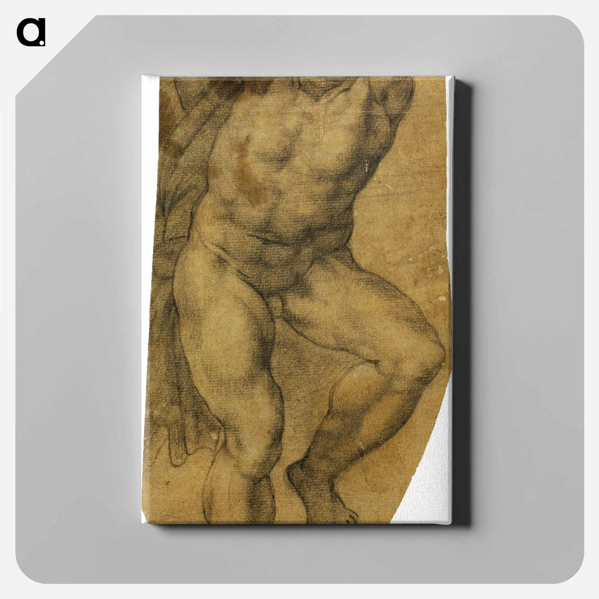 Ascending Male Nude - ミケランジェロ ブオナローティ Canvas.