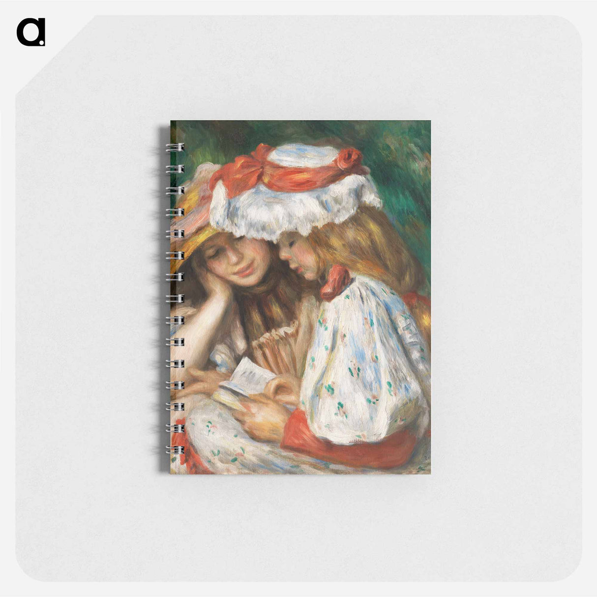 Two Girls Reading - ピエール オーギュスト ルノワール Memo.