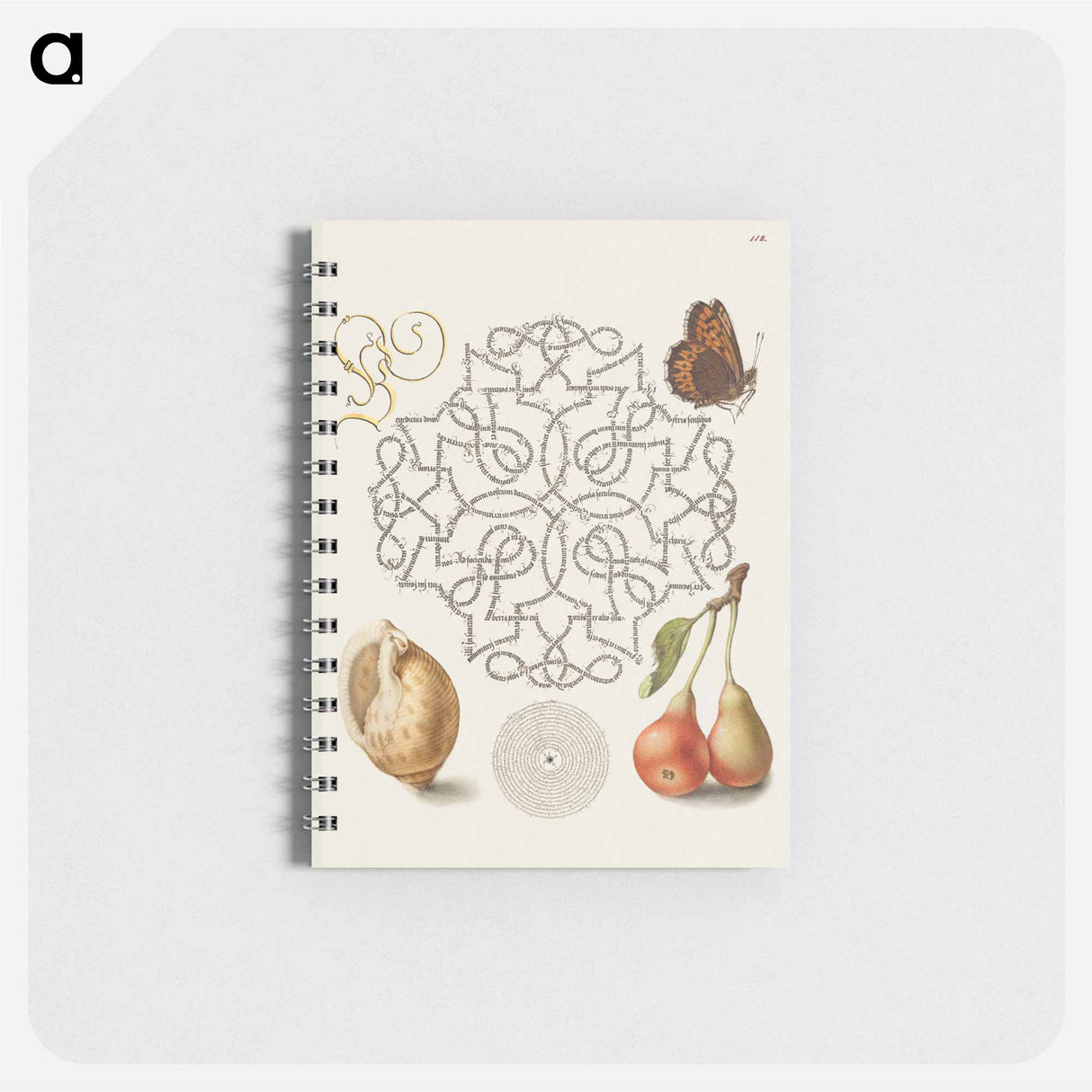 アートメモ帳-Butterfly, Marine Mollusk, and Pear
- 書道のお手本 Memo.