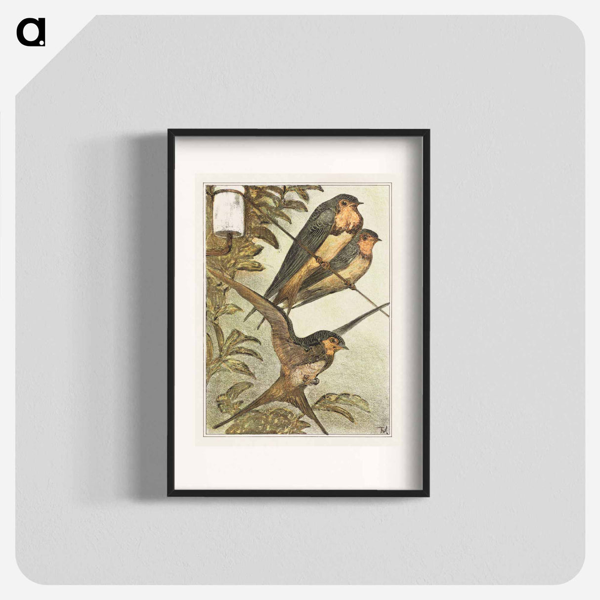 Drie zwaluwen - Theo van Hoytema Poster.