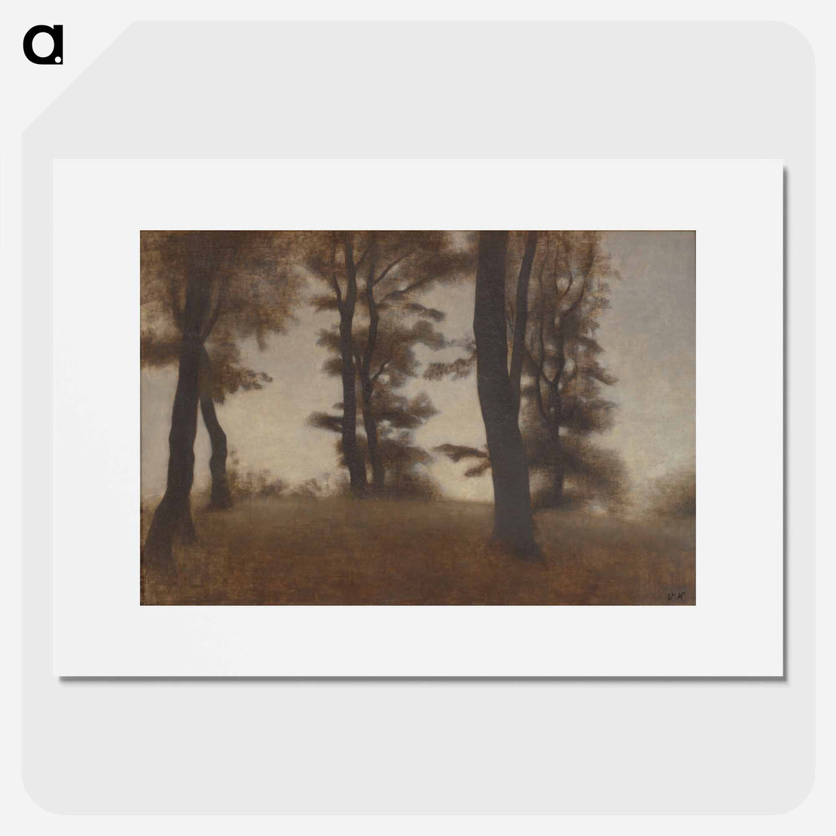 Tree Trunks - Vilhelm Hammershøi Poster.