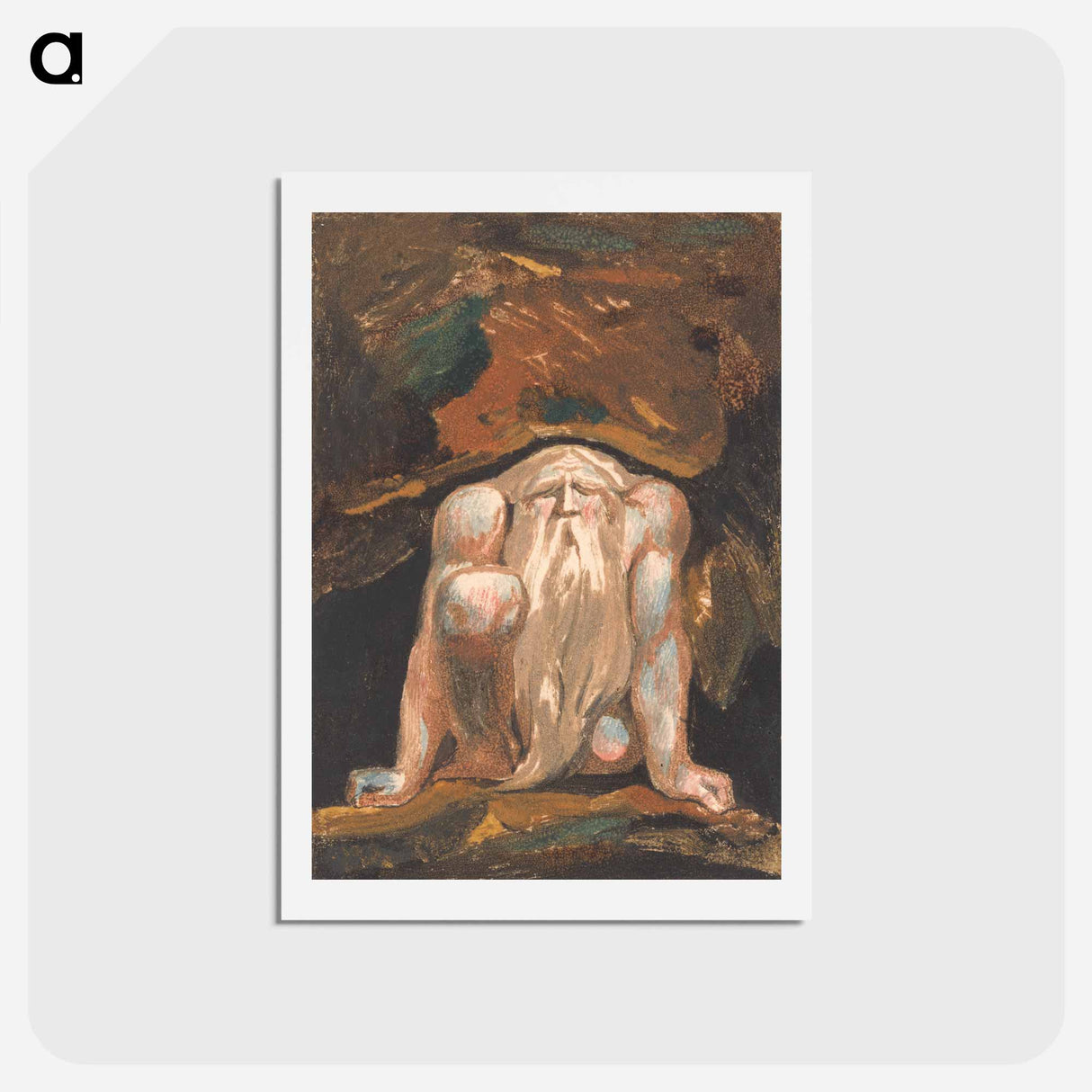 アートポストカード-The First Book of Urizen, Plate 8 - ウィリアム ブレイク Postcard.