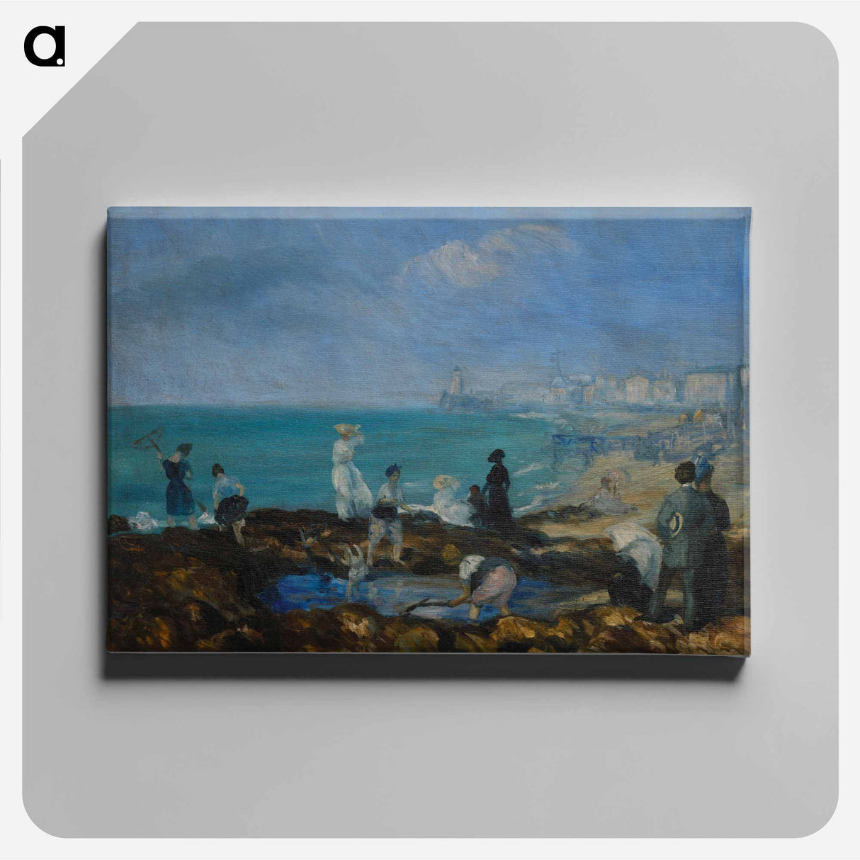 アートパネル-Beach at Dieppe - ウィリアム ジェームス グラッケンズ Canvas.