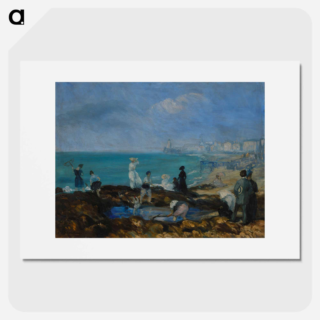アートポスター-Beach at Dieppe - ウィリアム ジェームス グラッケンズ Poster.