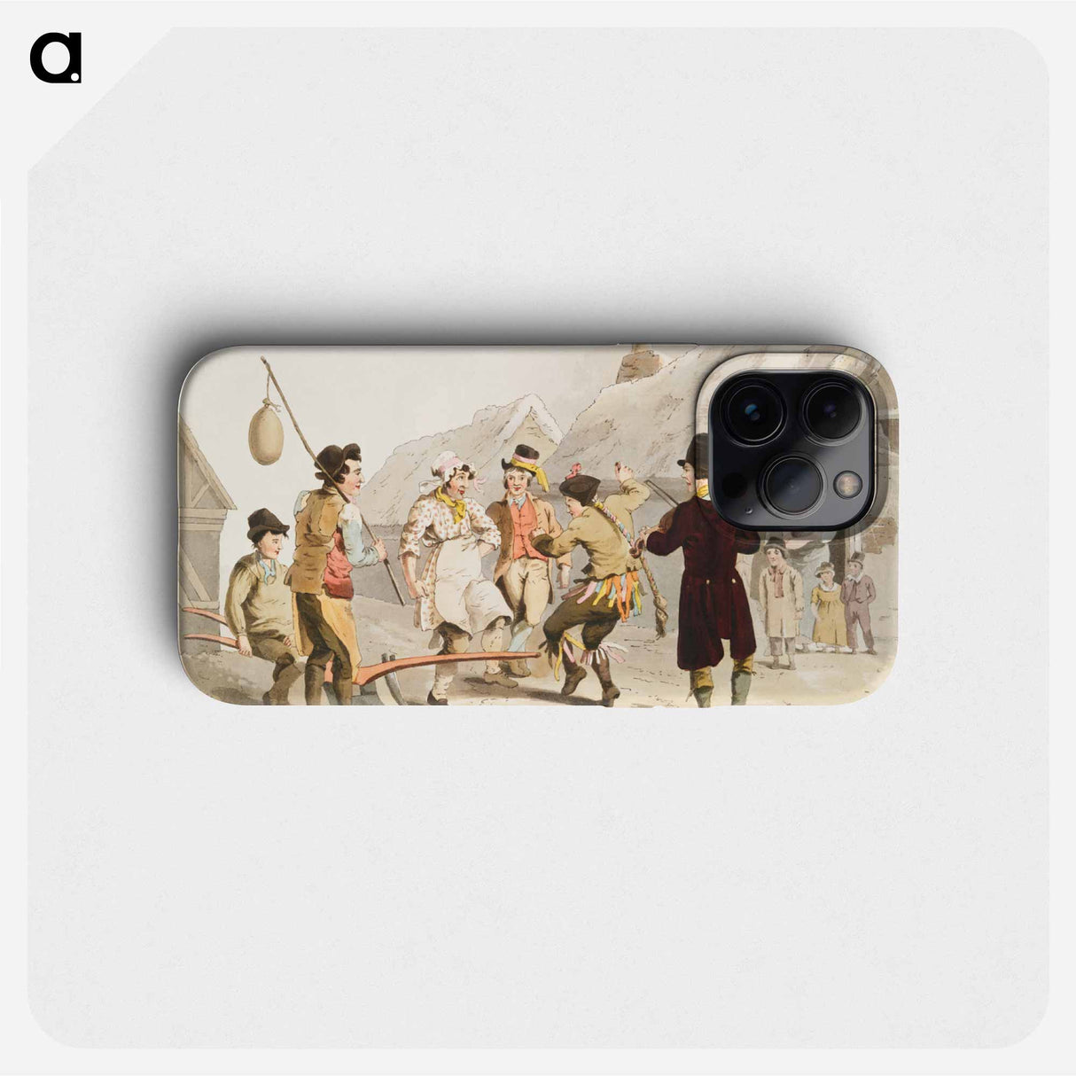Illustration of the fool plough - 19世紀のヨークシャー Phone Case.