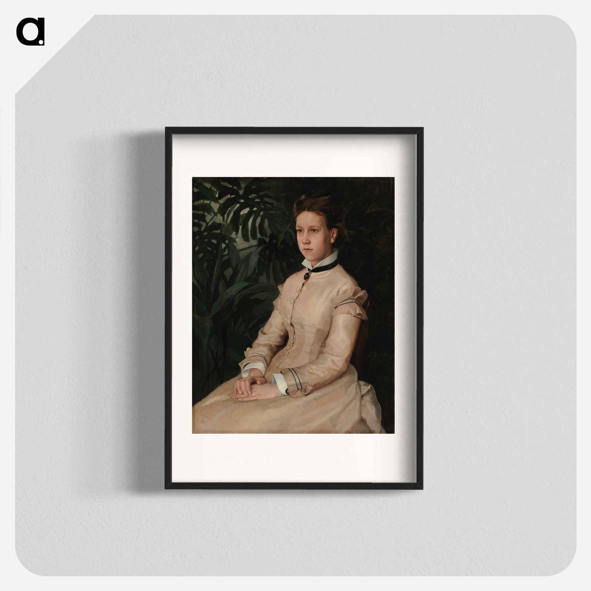Portrait of the artist's sister ellen edelfelt - アルバート エーデルフェルト Poster.