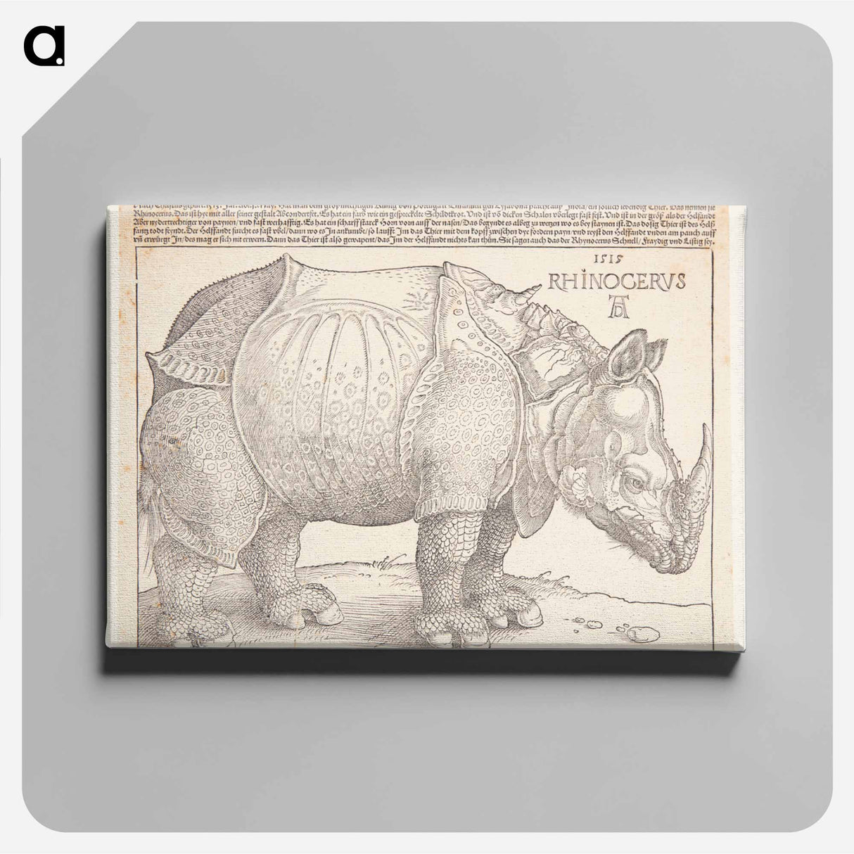 The rhinoceros - アルブレヒト デューラー Canvas.