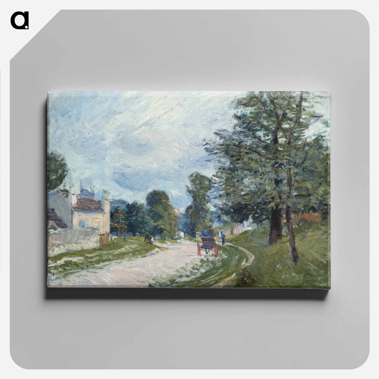 A Turn in the Road - アルフレッド シスレー Canvas.