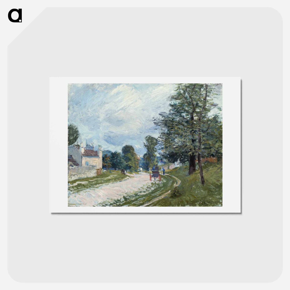 アートポストカード-A Turn in the Road - アルフレッド シスレー Postcard.