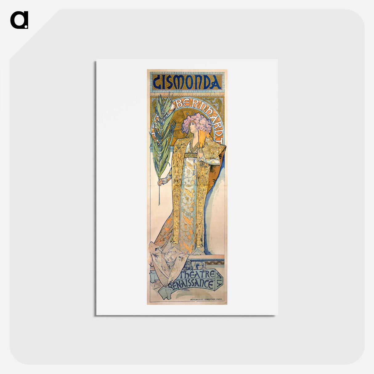 アートポストカード-Gismonda - アルフォンス ミュシャ Postcard.