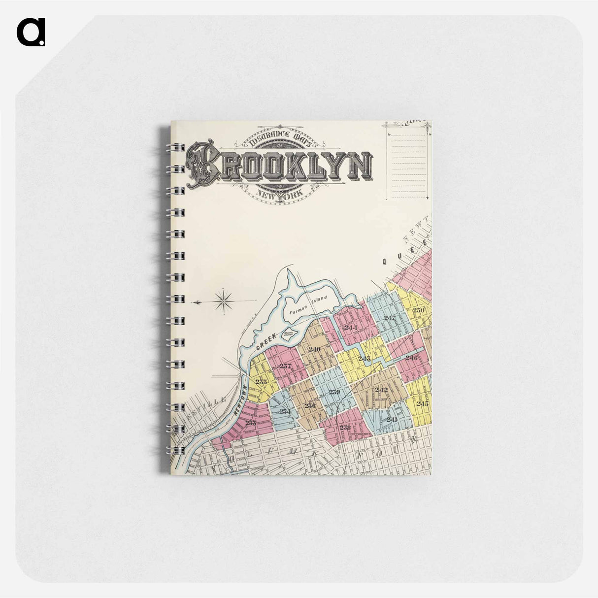 Sanborn Fire Insurance Map from Brooklyn, Kings County, New York - アンティーク地図 Memo.