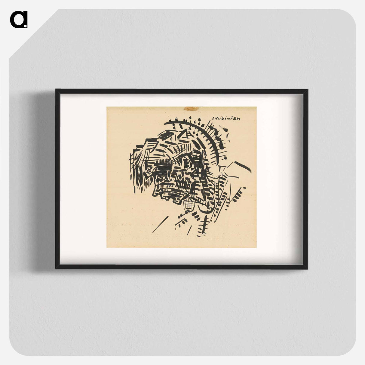 Head (self-portrait as p. kubínčan) - アーノルド ピーター ワイズ クビンチャン Poster.