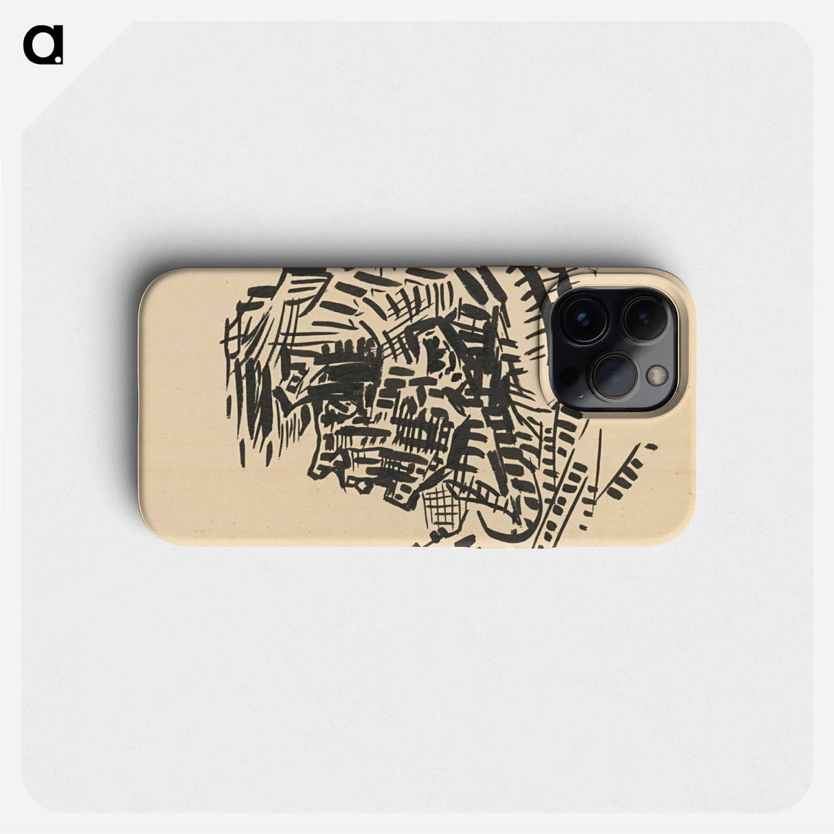 Head (self-portrait as p. kubínčan) - アーノルド ピーター ワイズ クビンチャン Phone Case.