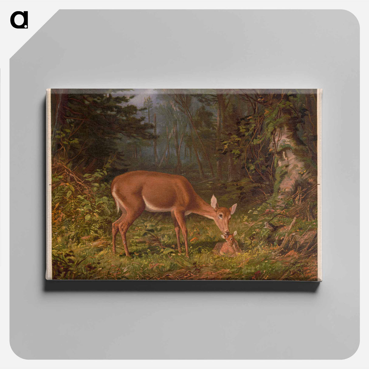 Maternal love - アーサー フィッツウィリアム テイト Canvas.