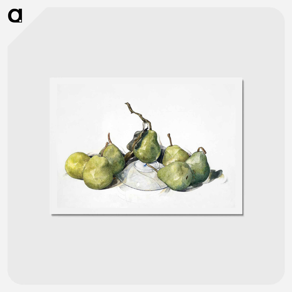アートポストカード-Green Pears - チャールズ デムス Postcard.
