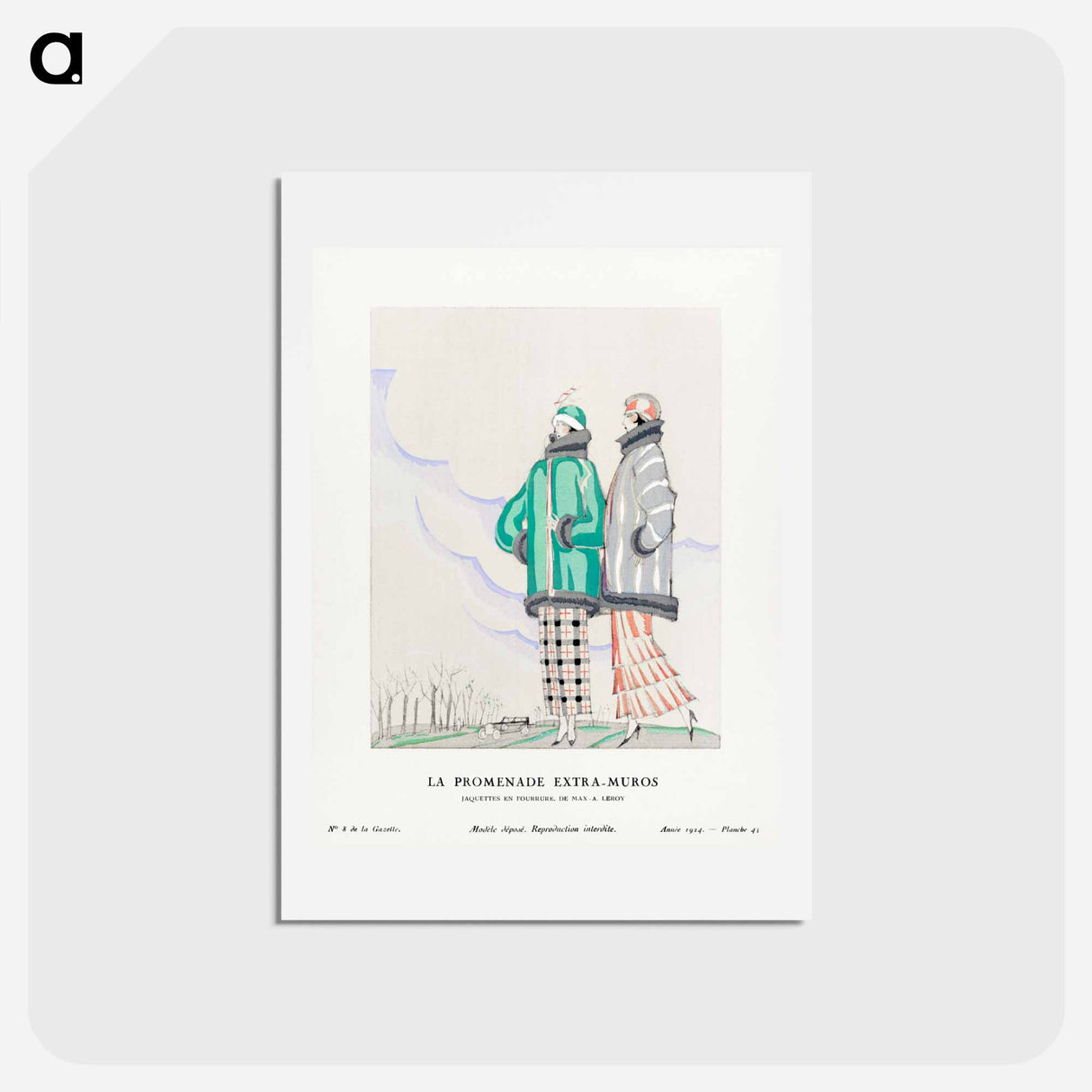 アートポストカード-La Promenade Extra–Muros
- シャルル マルタン Postcard.