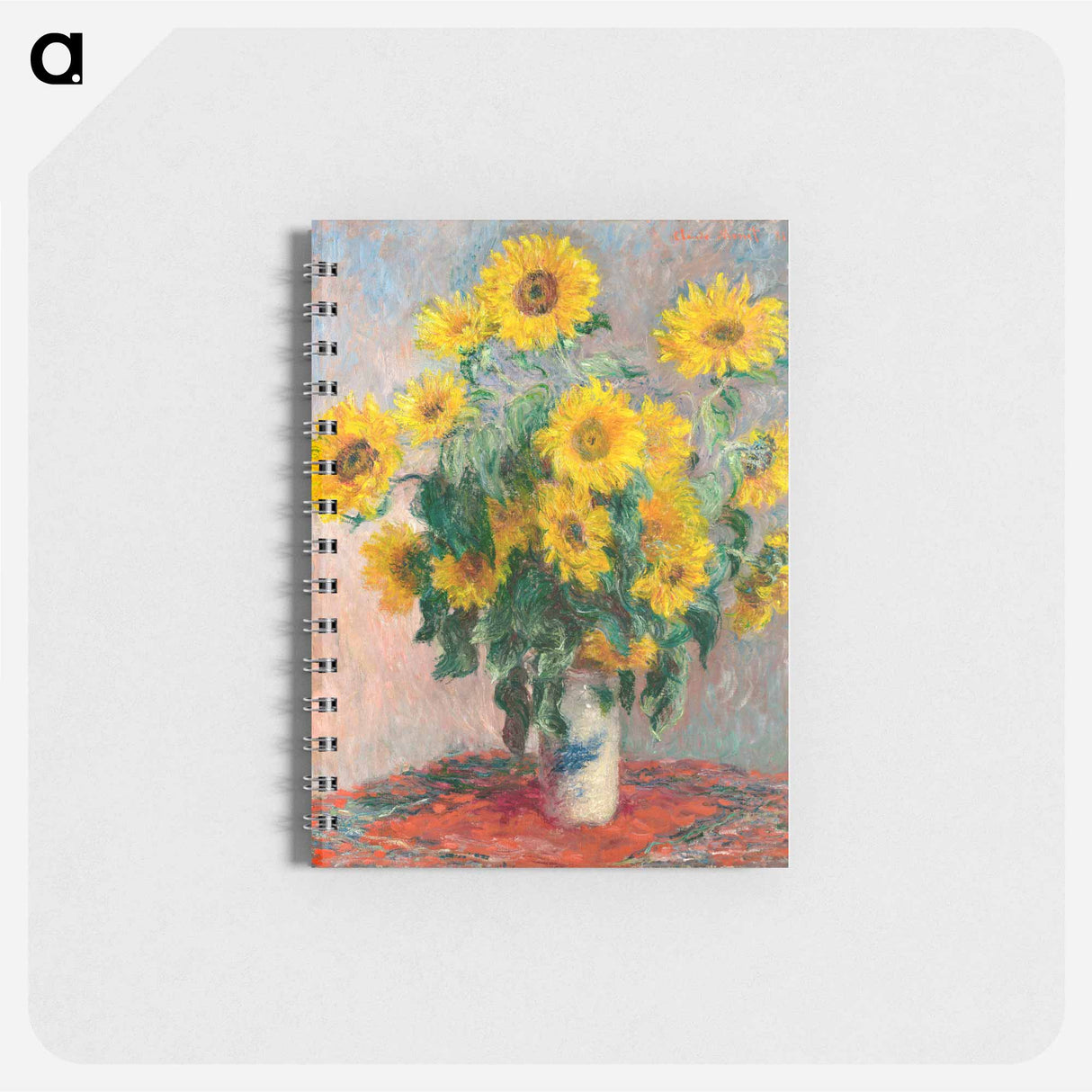 アートメモ帳-Bouquet of Sunflowers - クロード モネ Memo.