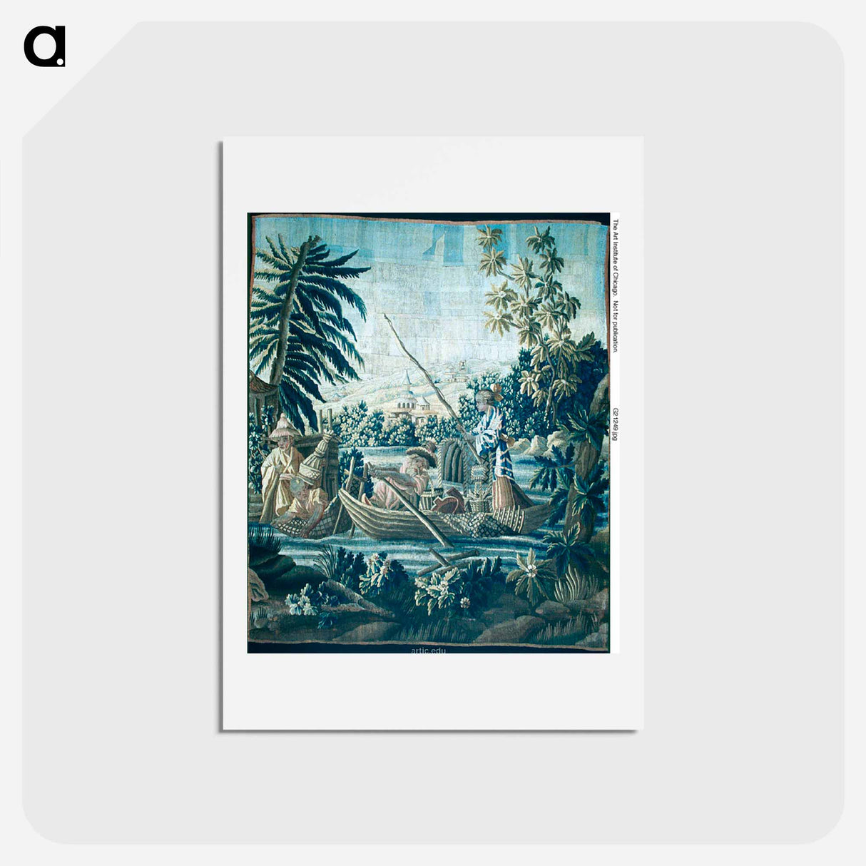 アートポストカード-La Pêche - フランソワ ブーシェ Postcard.