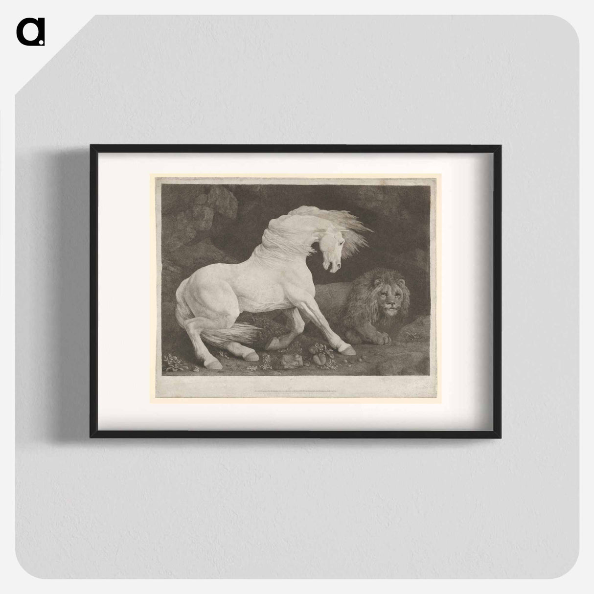 アートポスター-A Horse Affrighted at a Lion
- ジョージ スタッブス Poster.