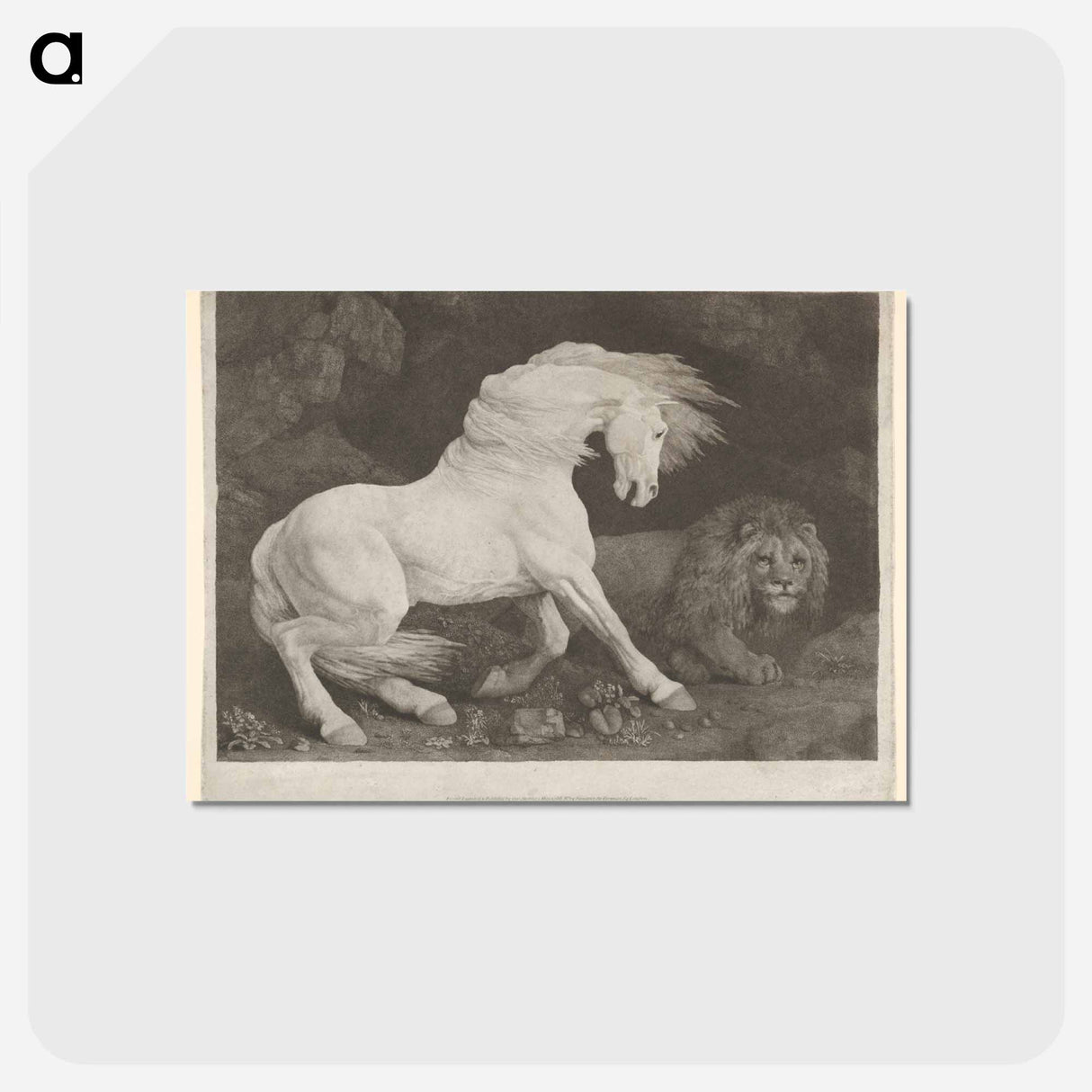 アートポストカード-A Horse Affrighted at a Lion
- ジョージ スタッブス Postcard.