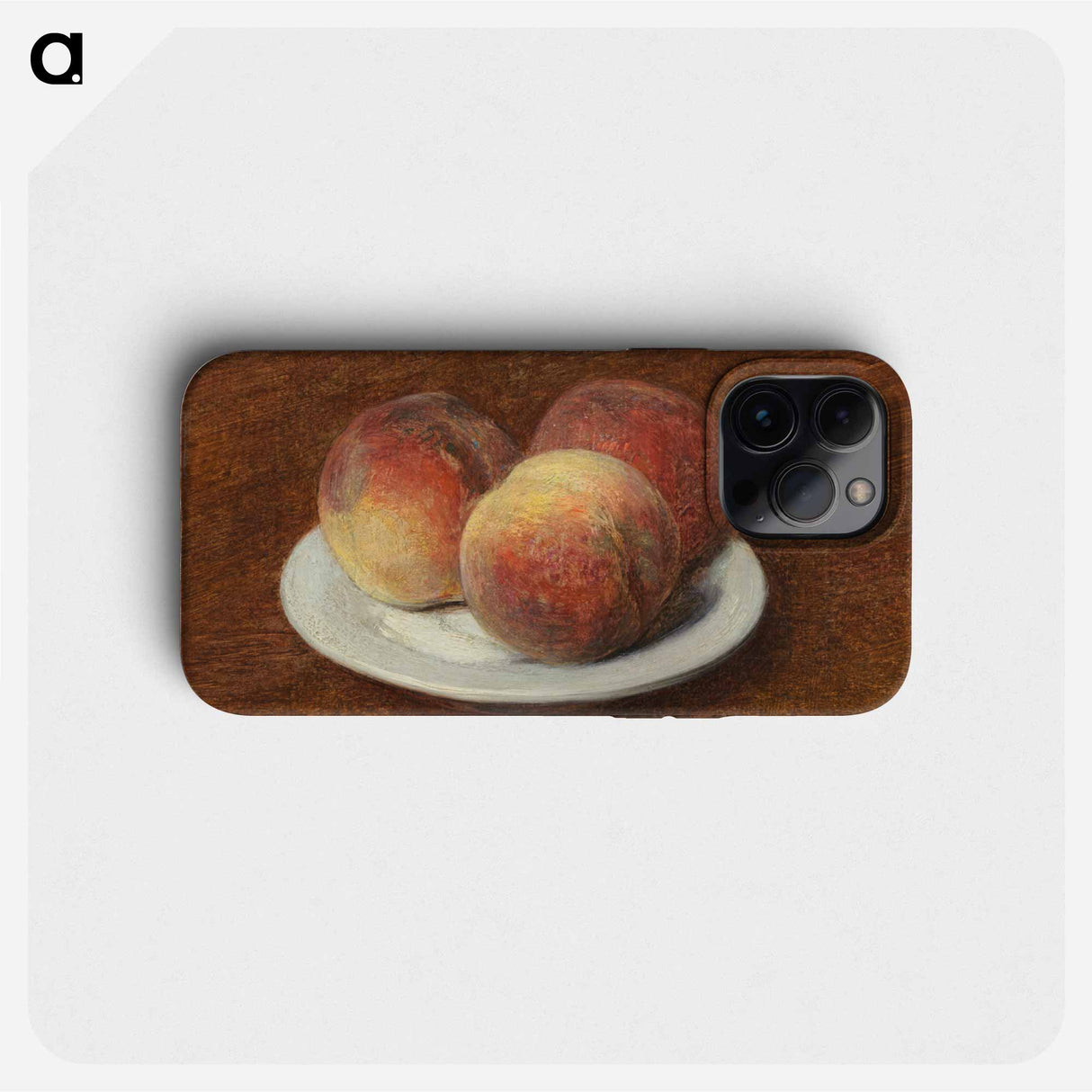 Three Peaches on a Plate - アンリ ファンタン ラトゥール Phone Case.
