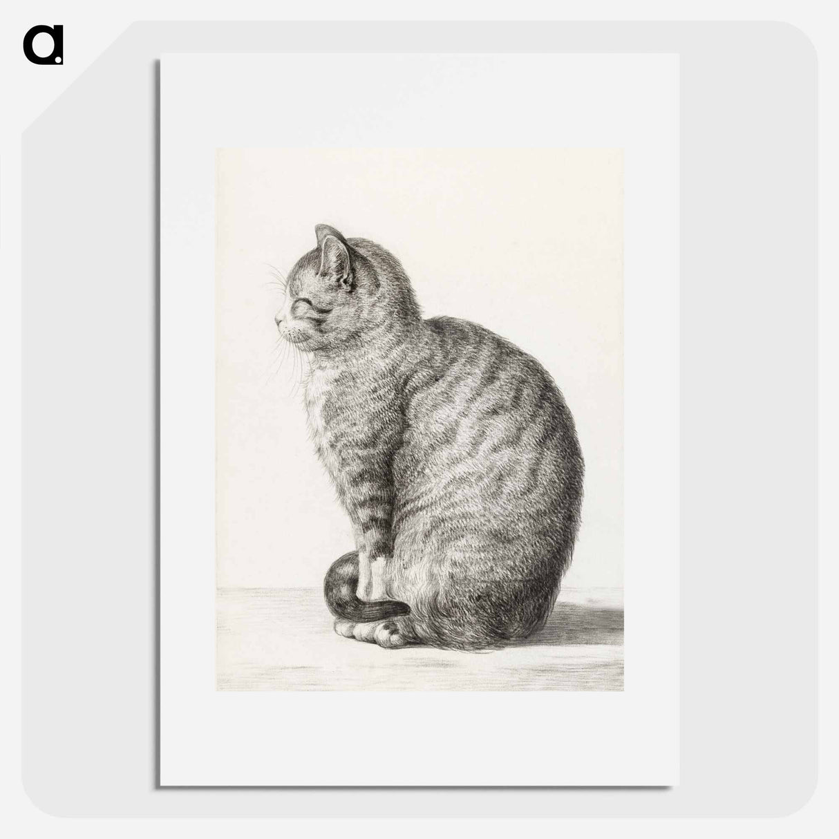 Sitting cat - ジャン ベルナール Poster.