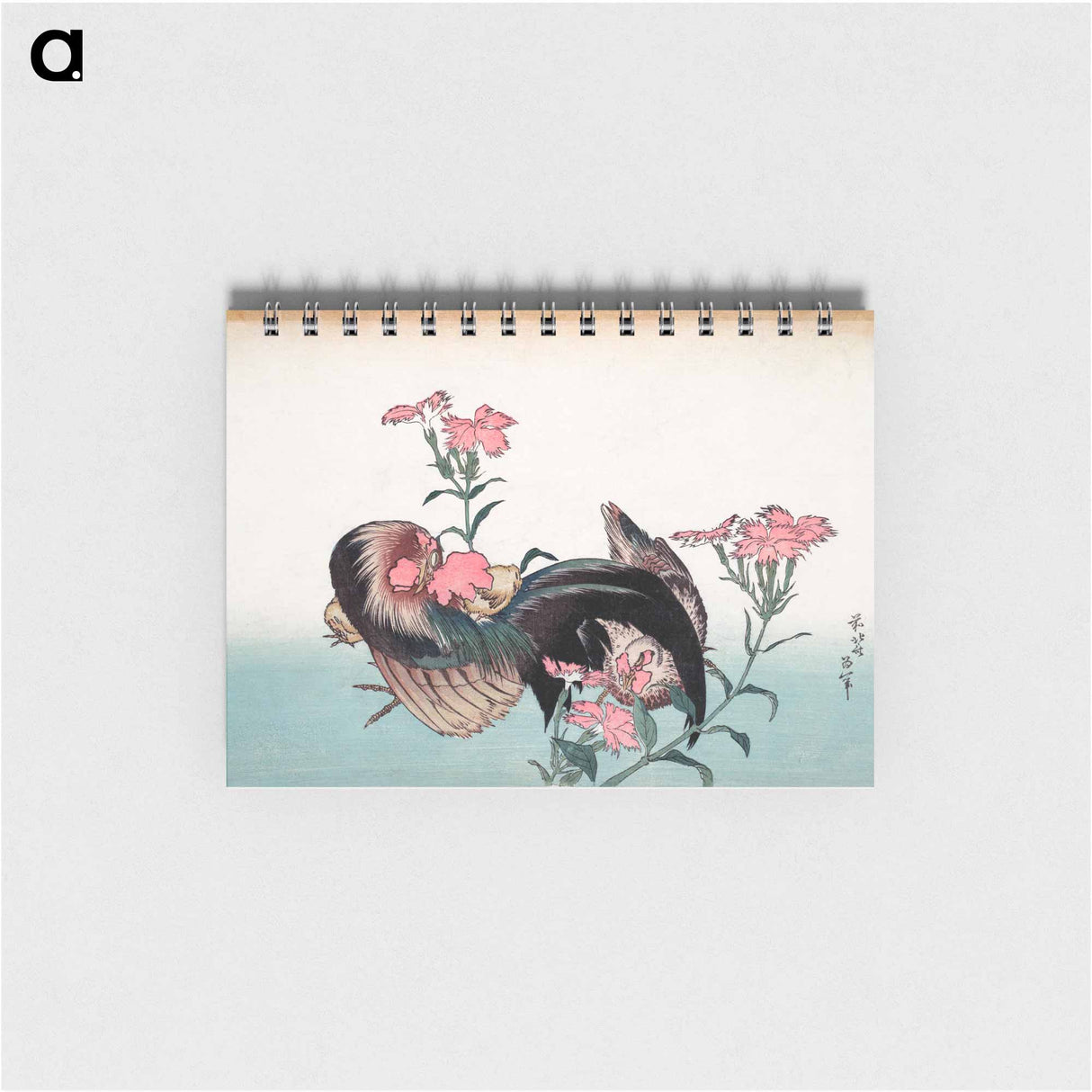 Katsushika Hokusai’s cock and flower - 葛飾 北斎 Memo.