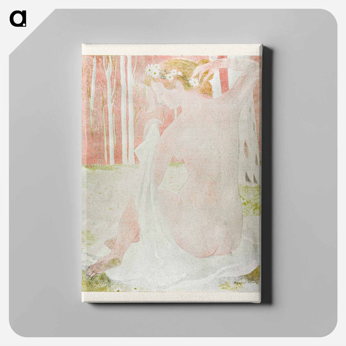 アートパネル-Nymph Crowned with Daisies - モーリス ドニ Canvas.
