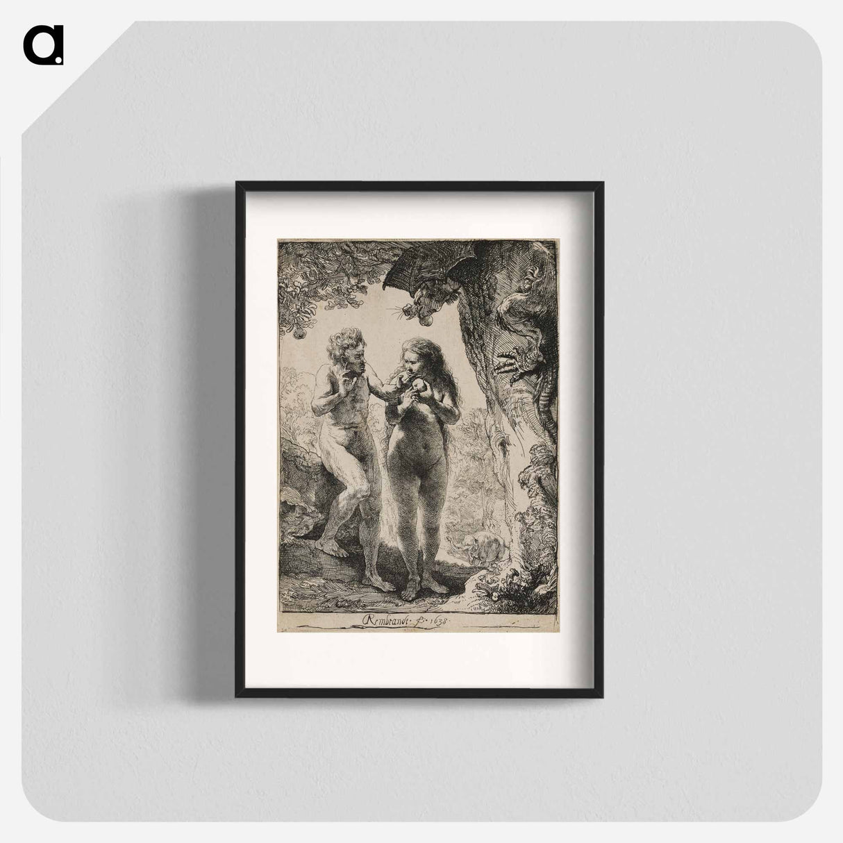 Adam and Eve - レンブラント ファン レイン Poster.