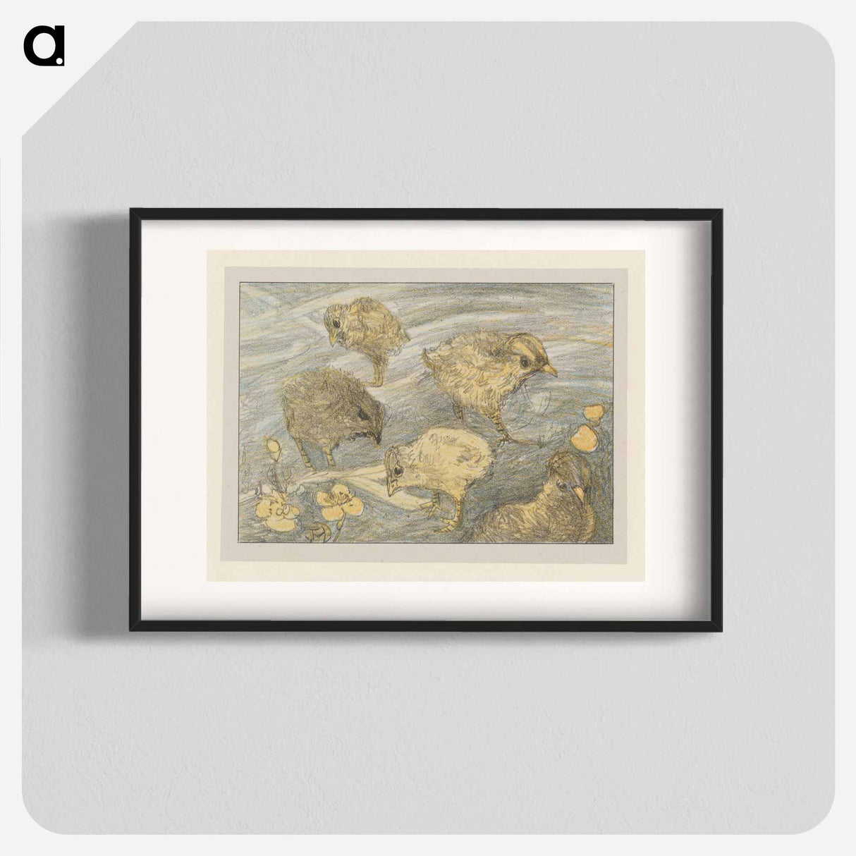 Vijf kuikens - Theo van Hoytema Poster.